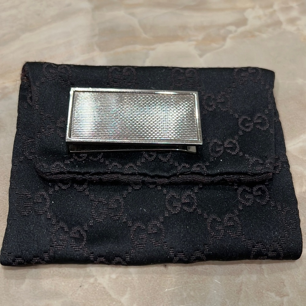 Authentic Gucci Sterling Silver Money Clip - Made in Italy